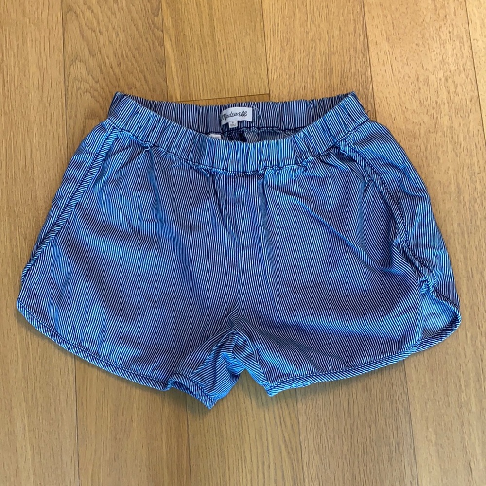 Madewell Pinstripe Pull on Short